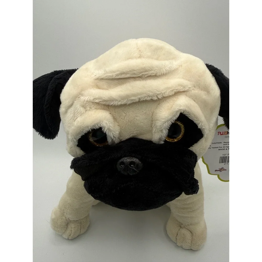 Toy Factory Pickles Pug Plush 10 Inch Cream New Stuffed Animal Dog Toy Paradise